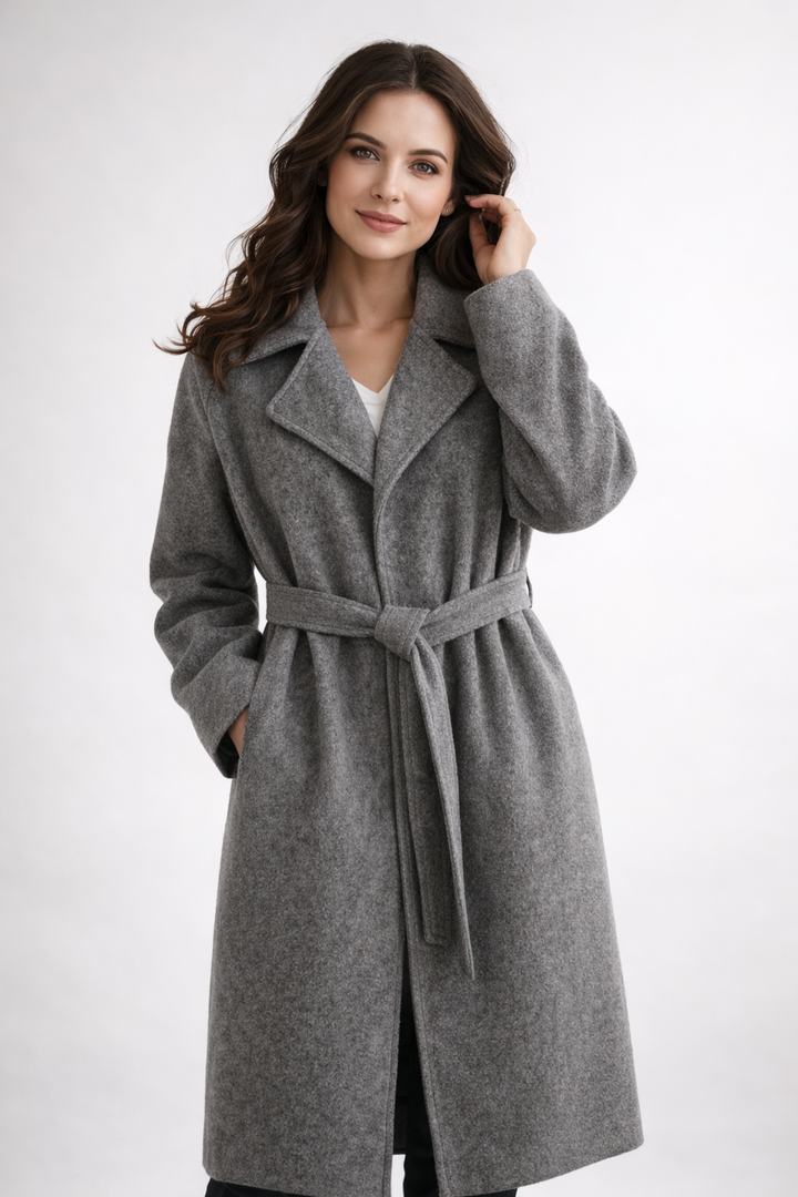 Celeste™ | Elegant Belted Long Coat